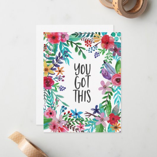 お前得このボホフローラ感動的引用文 ノートカード (正面/裏面インサイチュ)