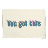 お前得の引用文やる気を起こさせるクリーム 枕カバー (正面)