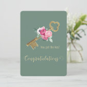 お前得鍵だ！新しい住宅所有者のお祝い カード (スタンド正面)