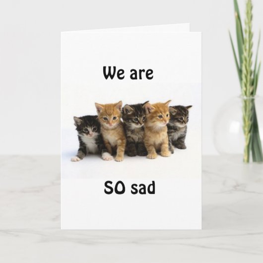 「お前恋しく思」とは大変だ!カード カード (正面)