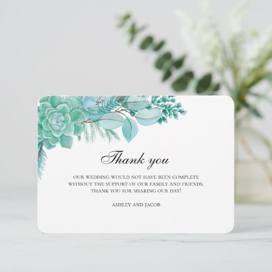 お前感謝していは肉だ。ミント結婚トのメモ。植物学の サンキューカード (スタンド正面)