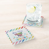 お前感謝していをボランティアで違うす ガラスコースター (アングル)