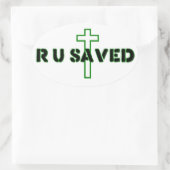 お前救か 楕円形シール (バッグ)