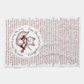 お前来は私のハートの銅のキツネを調べる キッチンタオル (横)