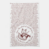 お前来は私のハートの銅のキツネを調べる キッチンタオル (縦)