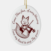 お前来は私のハートの銅のキツネを調べる セラミックオーナメント (右)