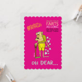 お前楽しむの茶番の老人誕生日 カード (正面/裏面インサイチュ)