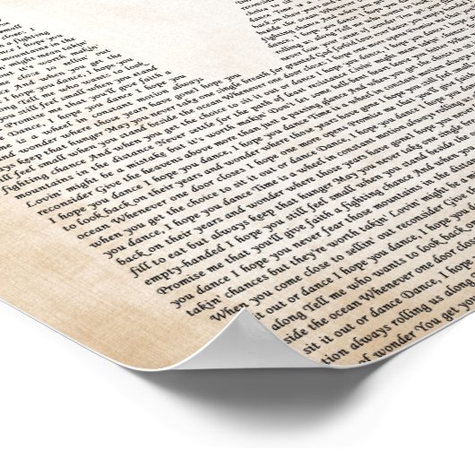 お前歌謡の歌詞マンレディー新郎新婦を踊ってほしい ポスター (角)