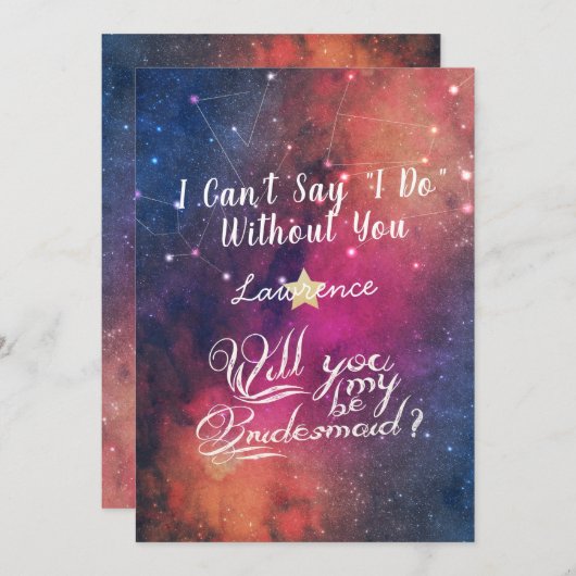 お前結婚は俺の花嫁の星座か 招待状 (正面/裏面)