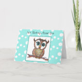 お前考えの事は水色フクロウ恋しく思君 カード (正面)
