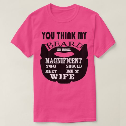 お前考えは俺の髭が立派だ Tシャツ (デザイン正面)