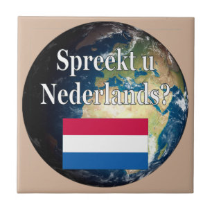 お前話はオランダか？オランダ。国旗と地球 タイル