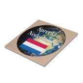 お前話はオランダか？オランダ。国旗と地球 タイル (側面)