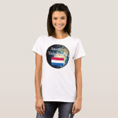 お前話はオランダか？オランダ。国旗と地球 Tシャツ (正面フル)