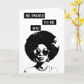 お前誇りを持ったになる |アフリカ系アメリカ人女性 カード (黄色い花)