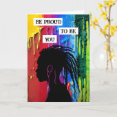 お前誇りを持ったになる |アフリカ系アメリカ人女性 カード (黄色い花)