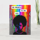 お前誇りを持ったになる |アフリカ系アメリカ人女性 カード (正面)