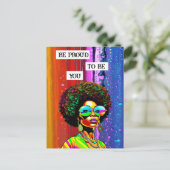 お前誇りを持ったになる | Groovy Woman of Colour ポストカード (スタンド正面)