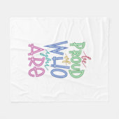 お前誇りを持ったの本性だ フリースブランケット (正面(横))