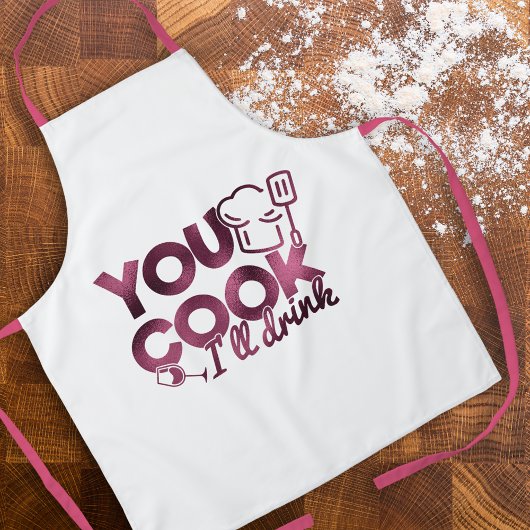 お前調理師ブルゴーニュ・フォイルタイポグラフィを飲むおもしろい エプロン