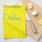 お前調理師皿洗うぞ キッチンタオル (四つ折り)