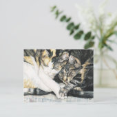 「お前足を持ちたい」猫絵はがき ポストカード (スタンド正面)