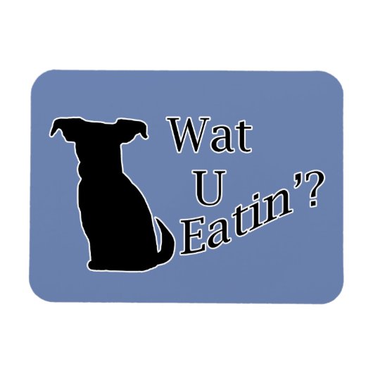 お前食べの犬 マグネット (横)