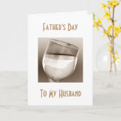 「お前」に夫の「父の日」祝が乾杯 カード (黄色い花)