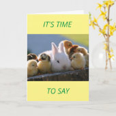 「お前」に**ハッピーイースター**と言う時だ カード (黄色い花)