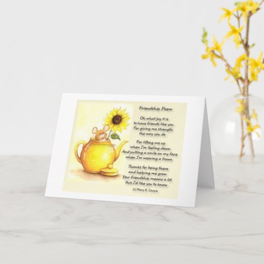 「お前」は***友達を完璧*** カード (黄色い花)