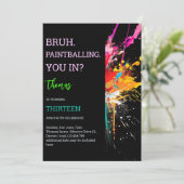 お前、来る? ペイントボール誕生日パーティー 招待状 (スタンド正面)