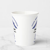 お勤めのお礼のカスタムロゴQRコード   紙コップ (左)