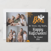 お化けかぼちゃのランタン ハロウィン フォト コラージュ シーズンカード (正面)