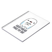 お化けが先に進め 私の1日を楽しくしよう 面白いお化けパン ノートブック (左側)