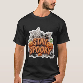 お化けが出そうなハロウィンのメッセージ Tシャツ