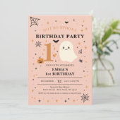 お化けじゃない1歳の誕生日パーティーの写真 招待状 (スタンド正面)