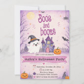 お化けとお酒のハロウィンパーティー 招待状 (正面)
