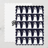 お化けとコウモリのハロウィンカード シーズンカード (正面/裏面)