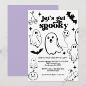 お化けとハロウィンパーティー 招待状 (正面/裏面)