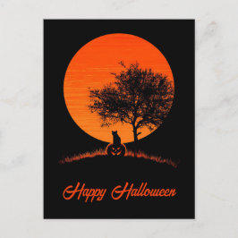 お化けと可愛いハロウィンのグリーティングポストカード ポストカード