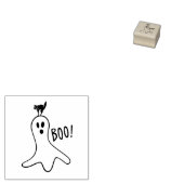 お化けと黒猫のハロウィンかわいい ラバースタンプ (押印)