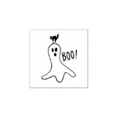 お化けと黒猫のハロウィンかわいい ラバースタンプ (インプリント)
