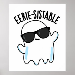 お化けにかかってこないで Funny Ghost Pun ポスター