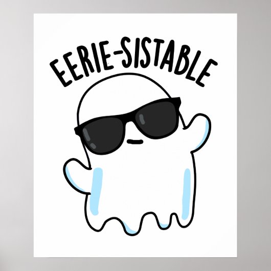 お化けにかかってこないで Funny Ghost Pun ポスター (正面)