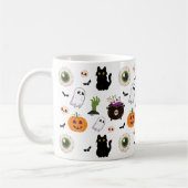 お化けのかわいいハロウィン柄 コーヒーマグカップ (左)