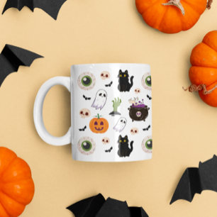 お化けのかわいいハロウィン柄 コーヒーマグカップ