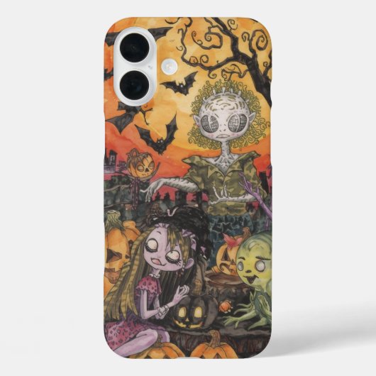お化けのかわいいハロウィンiPhone 16 Plusケース Case-Mate iPhoneケース (裏面)