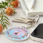 お化けのかわいい誕生日フォト キーホルダー (正面右)