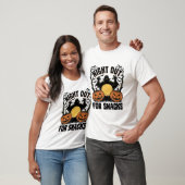 お化けのカボチャの夜の芸術のある面白いヴァンパイアのシャツ Tシャツ (ユニセックス)
