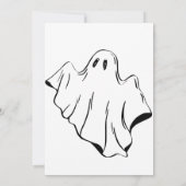 お化けのクモの巣ハロウィンパーティー招待状 招待状 (裏面)
